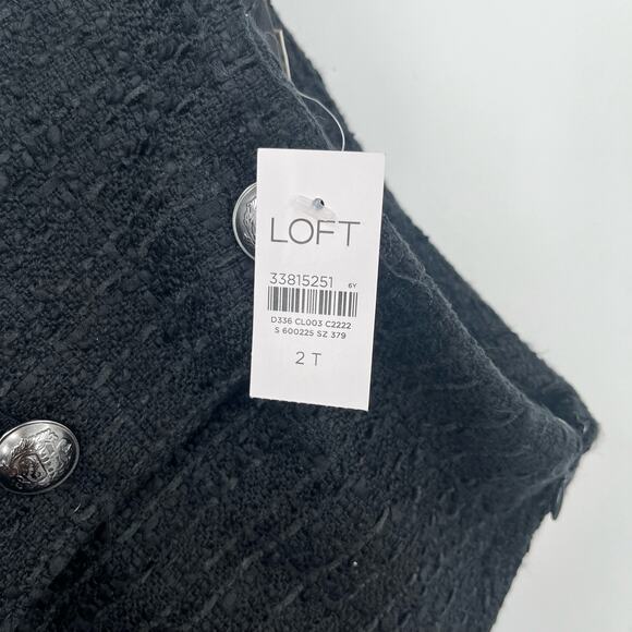 NWT Loft Womens‎ Career Trendy Sailor Nautical Tweed Wrap Mini Skirt Size 2 Tall - Picture 6 of 8